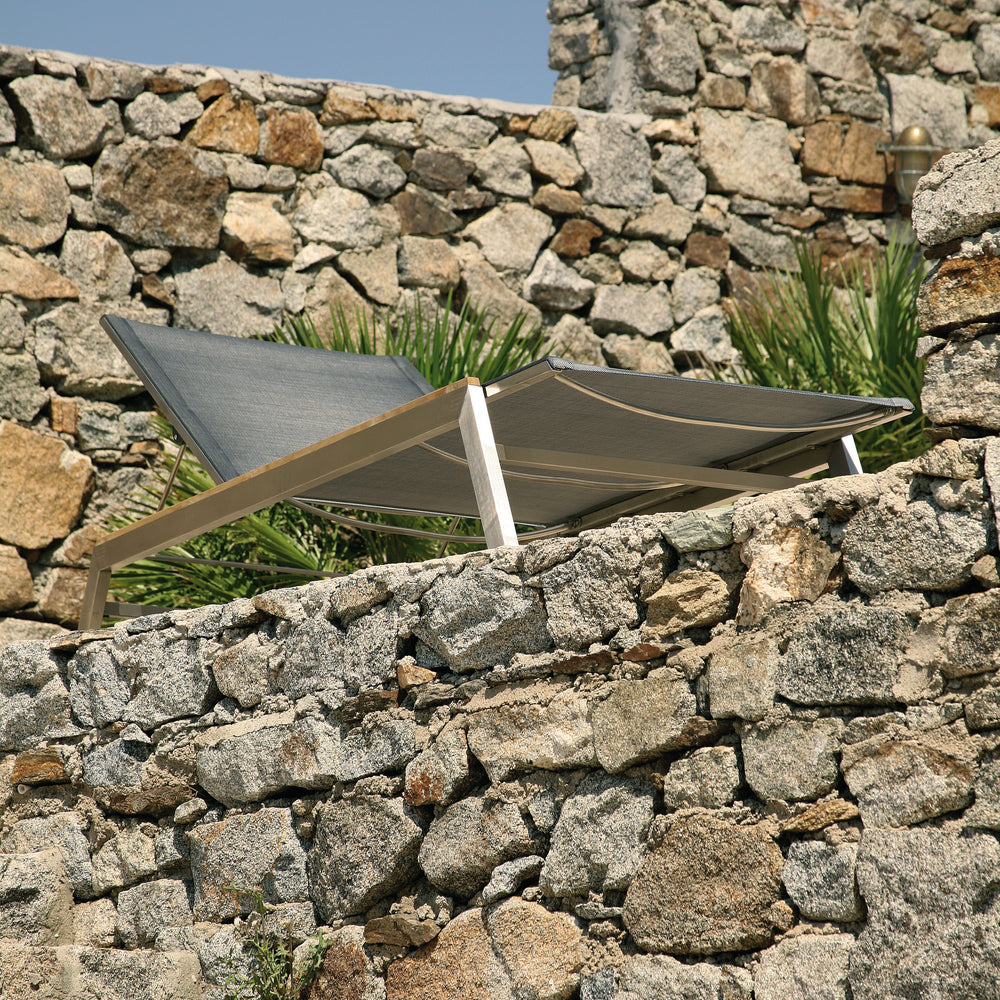 Equinox Lounger Teak Side Strip Outdoor