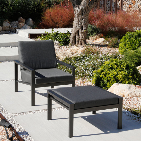 Equinox Painted Deep Seating Outdoor Ottoman