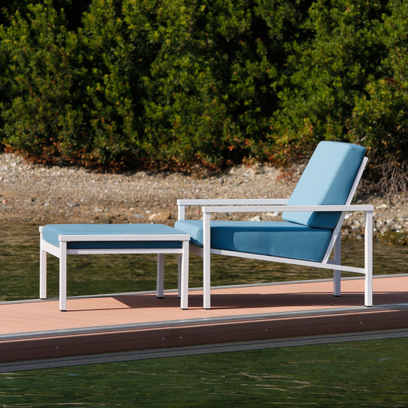 Equinox Painted Deep Seating Outdoor Ottoman