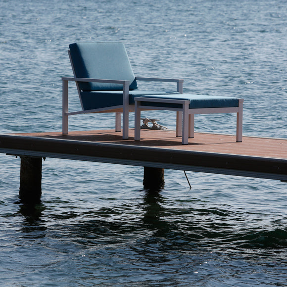 Equinox Painted Deep Seating Outdoor Ottoman