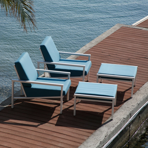 Equinox Painted Deep Seating Outdoor Ottoman