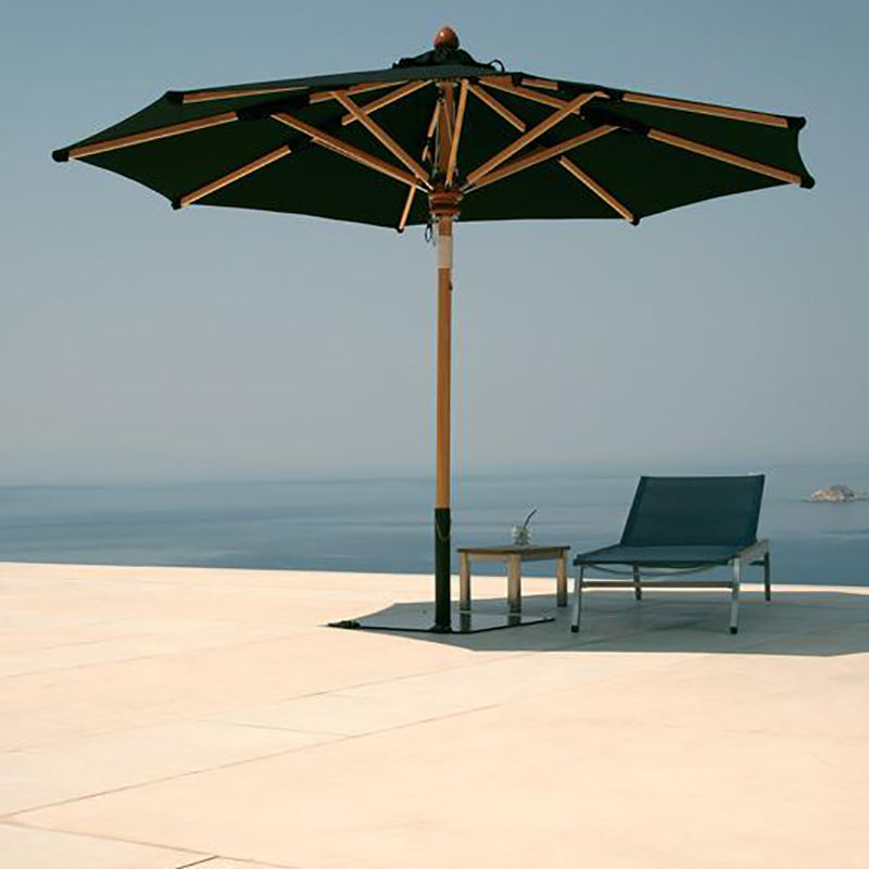 Equinox Rectangular Lounger Outdoor Side Table - Teak Top
