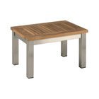 Equinox Rectangular Lounger Side Table - Teak Top