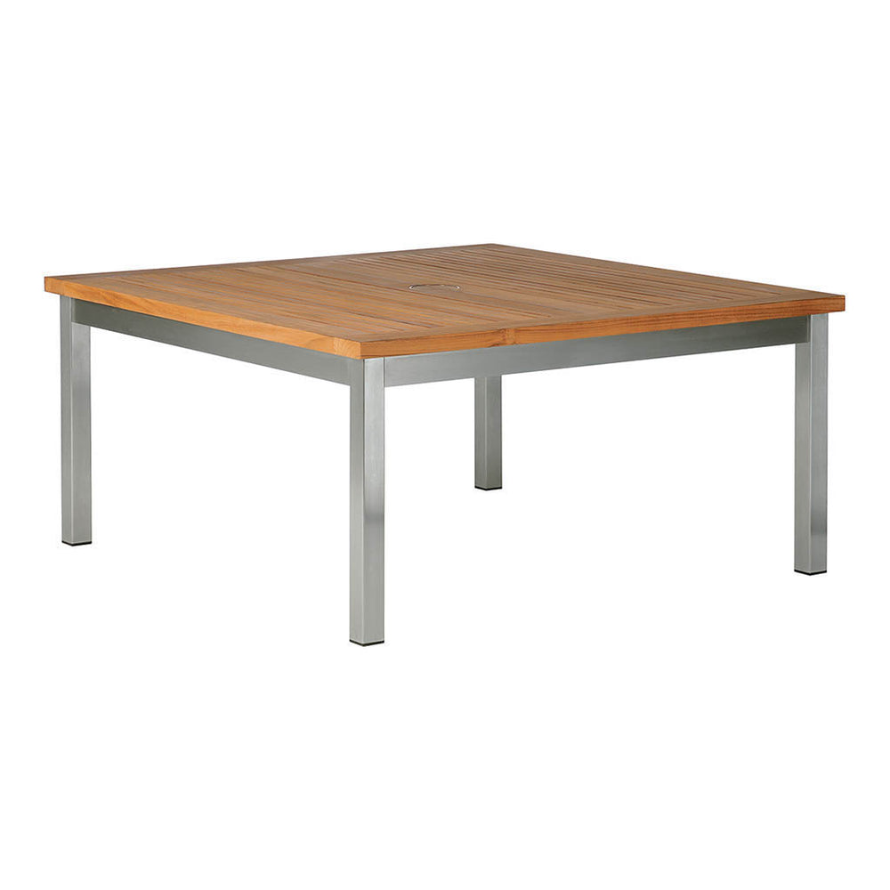 Equinox Square Conversation Outdoor Table - Teak Top