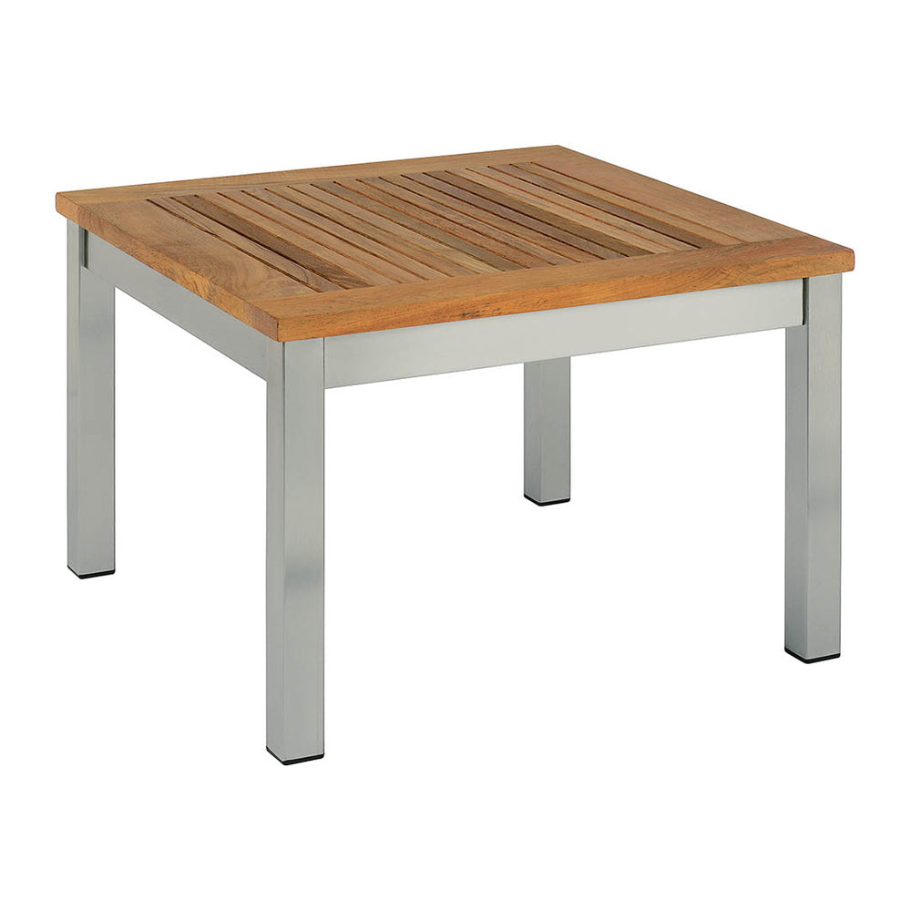 Equinox Square Outdoor Side Table - Teak Top