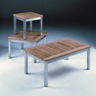 Equinox Square Side Table - Teak Top