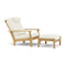 Haven Deep Seating Adjustable-Back Armchair  option Canvas Natural 5404