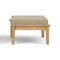 Haven Teak Ottoman  option Canvas Heather Beige 5476