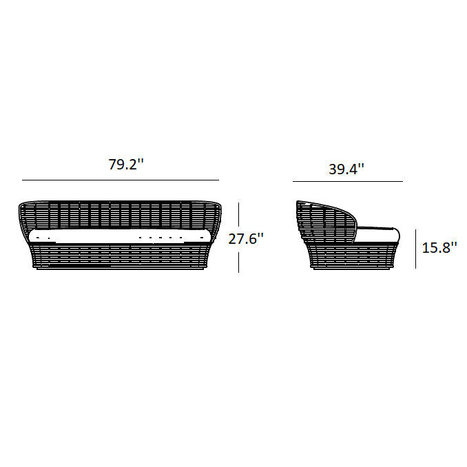 Basket Outdoor 2-Seater Sofa