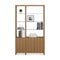 Linea Offset 2 Shelf System  option 580012 WL - Natural Walnut