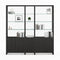 Linea Offset 3 Part Shelf System  option 580121 CRL - Charcoal Stained Ash