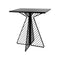 Cafe Square Dining Table  option Black