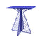 Cafe Square Dining Table  option Electric Blue