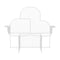 Cloud Metal Bench  option White