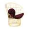 Peacock Lounge Chair  option Burgundy Sunbrella
