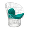 Peacock Lounge Chair  option Teal Sunbrella