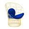 Peacock Lounge Chair  option True Blue Sunbrella
