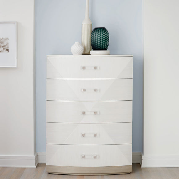 Axiom Tall Drawer Chest Linear White & Gray Bernhardt Axiom Tall Drawer Chest Linear White & Gray Bernhardt