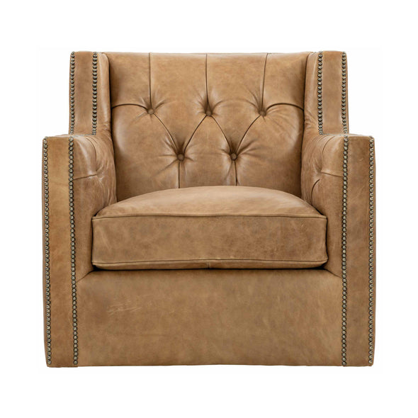 Candace Leather Swivel Chair