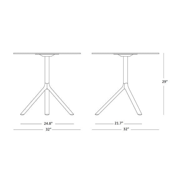 Outdoor Miura Round Foldable Dining Table