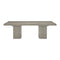 Linea Rectangular Expandable Dining Table  option Cerused Greige/Textured Graphite Metal