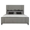 Linea Upholstered Panel Bed  option Cerused Charcoal