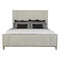 Linea Upholstered Panel Bed  option Cerused Greige