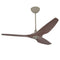 Haiku 60 Bamboo Universal Mount Ceiling Fan  option Satin Nickel with Cocoa Bamboo Blades
