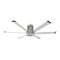 I6 Direct Mount Outdoor Ceiling Fan  option Brushed Silver