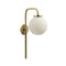 Big Bulb Opal Wall Sconce  option Polished Brass