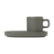 Pilar Espresso Cup with Tray (Set of 2)  option Pewter