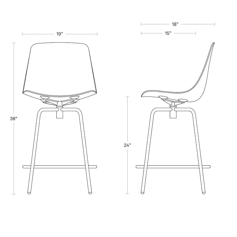 Clean Cut Swivel Stool