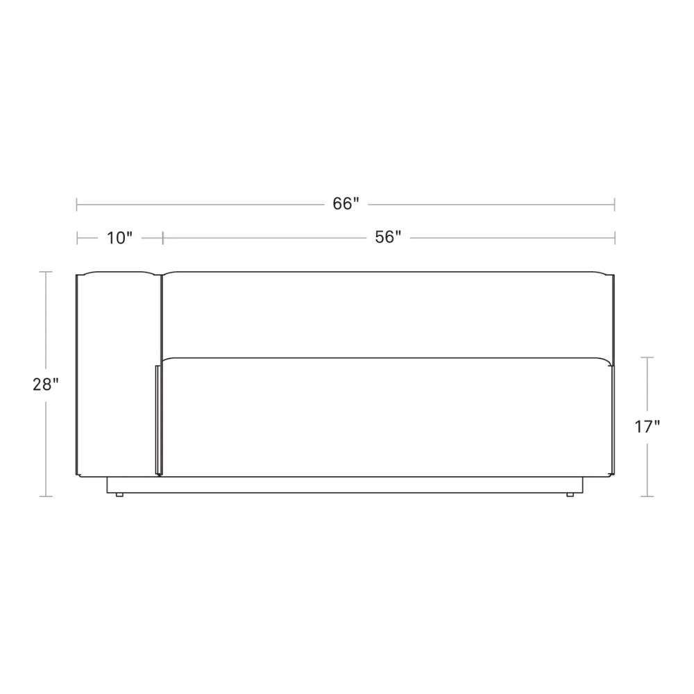 Cleon One Arm Sofa