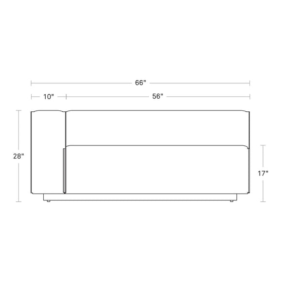 Cleon One Arm Sofa