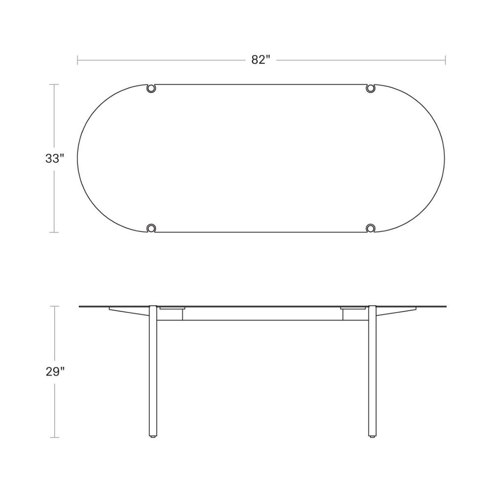 Comeuppance Capsule Shape Dining Table
