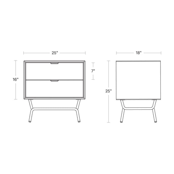 Dang 2 Drawer Nightstand