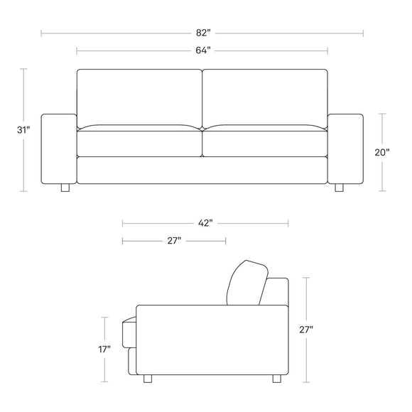 Esker 82 Inch Sofa