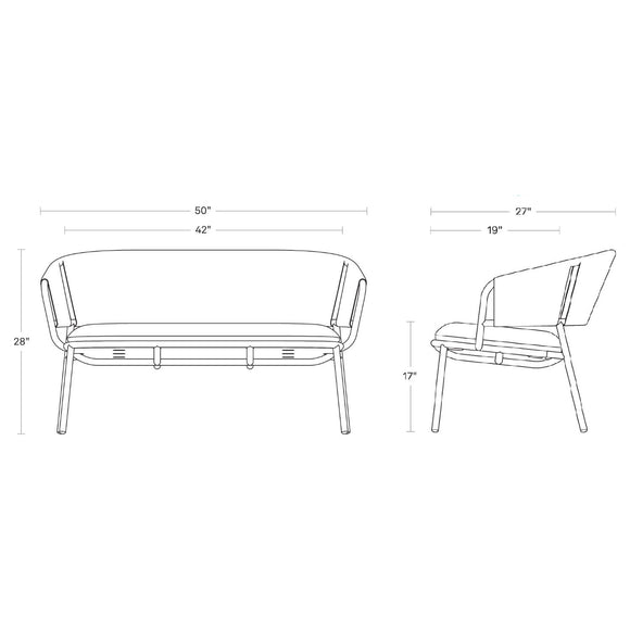 Mate Outdoor Settee