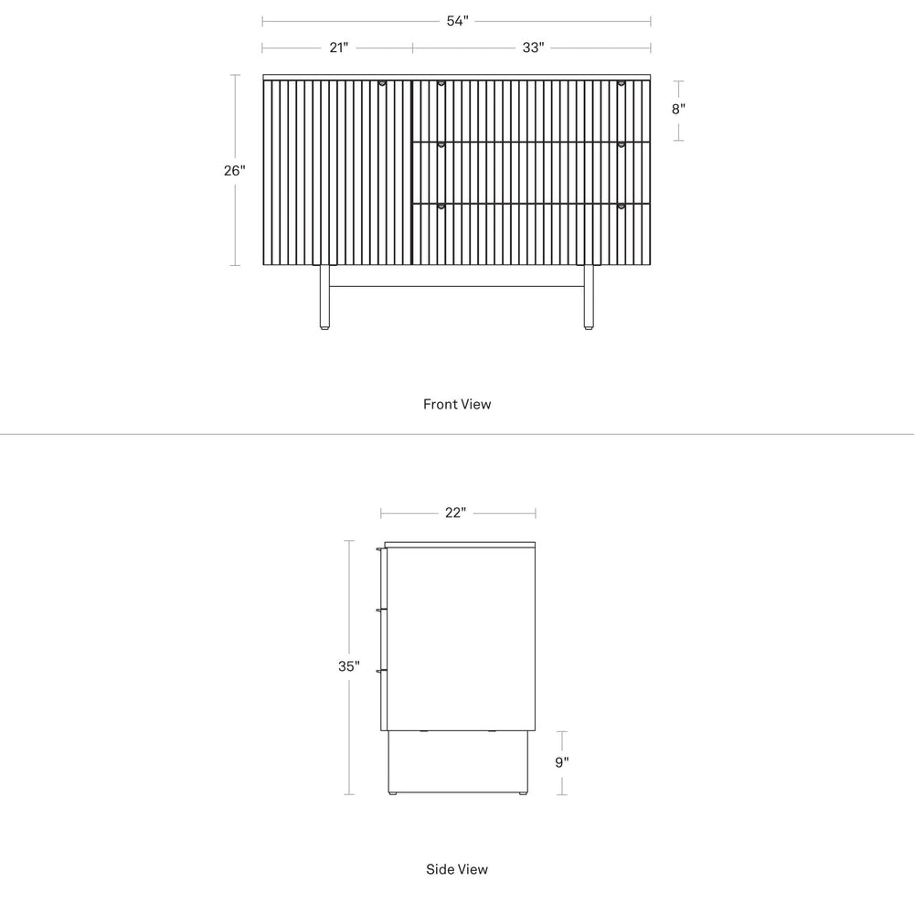 Murmur 1 Door/3 Drawer Credenza