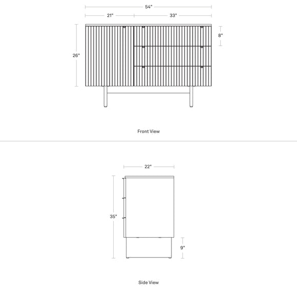 Murmur 1 Door/3 Drawer Credenza