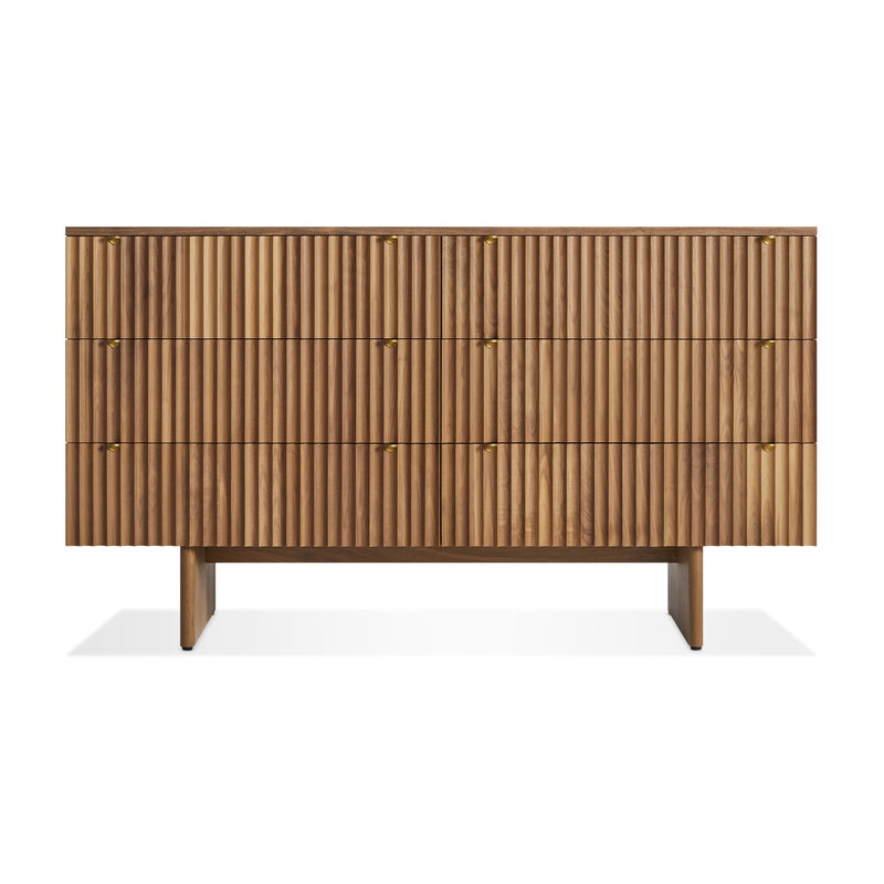 Blu Dot Murmur 6 Drawer Dresser in Walnut