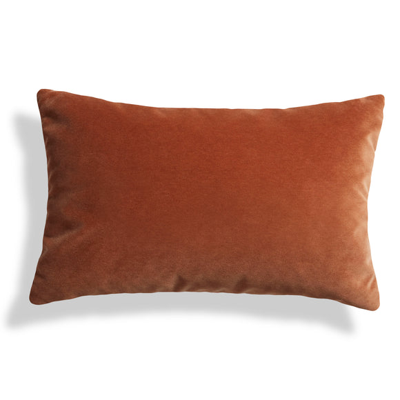 Copper Velvet Signal Lumbar Velvet Pillow OPEN BOX