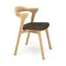 Bok Upholstered Dining Chair  option Oak / Dark Brown Fabric
