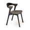 Bok Upholstered Dining Chair  option Oak Black / Grey Fabric