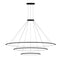 Circular Three Ring Pendant Light  option Black