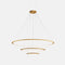 Circular Three Ring Pendant Light  option Gold