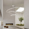 Circular Three Ring Pendant Light  option White