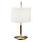 Danona Table Lamp  option Nickel Dark Leather