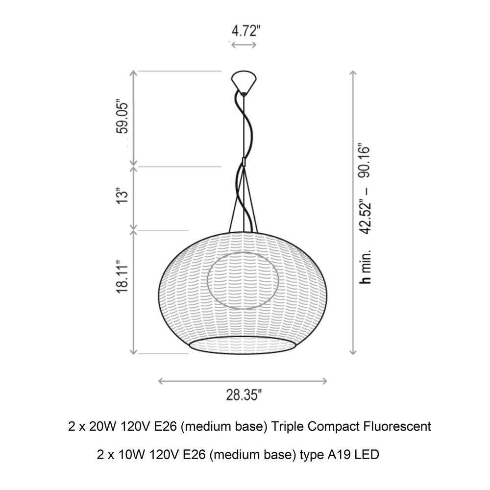 Garota Outdoor Pendant Light