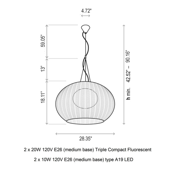 Garota Outdoor Pendant Light